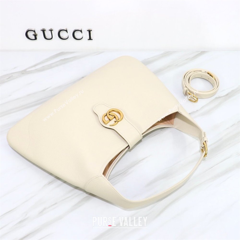 Gucci Aphrodite large shoulder bag 726322 leather White 2024 (dlh-23122137)