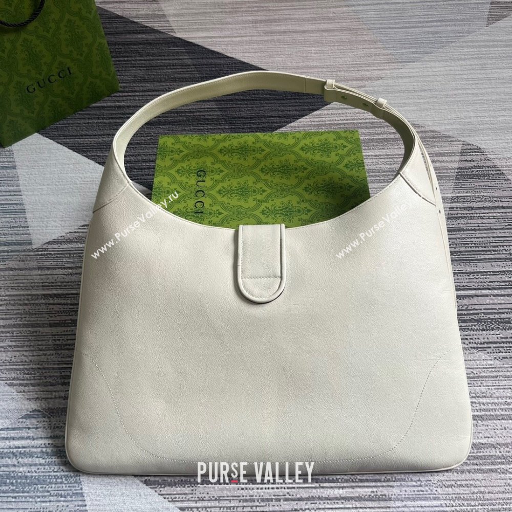 Gucci Aphrodite large shoulder bag 772483 leather White with Brass hardware 2024 (dlh-23122139)