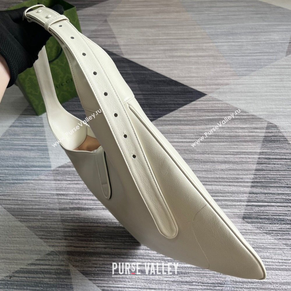 Gucci Aphrodite large shoulder bag 772483 leather White with Brass hardware 2024 (dlh-23122139)