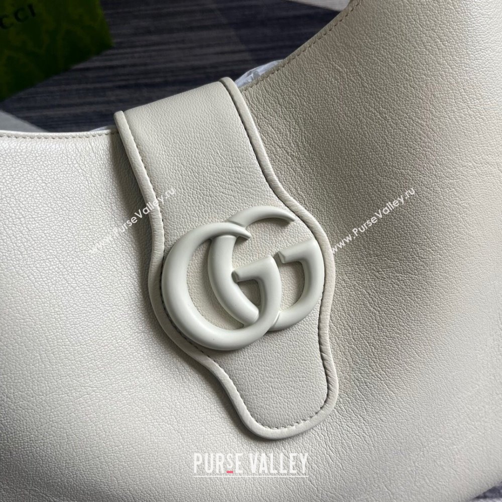 Gucci Aphrodite large shoulder bag 772483 leather White with Brass hardware 2024 (dlh-23122139)