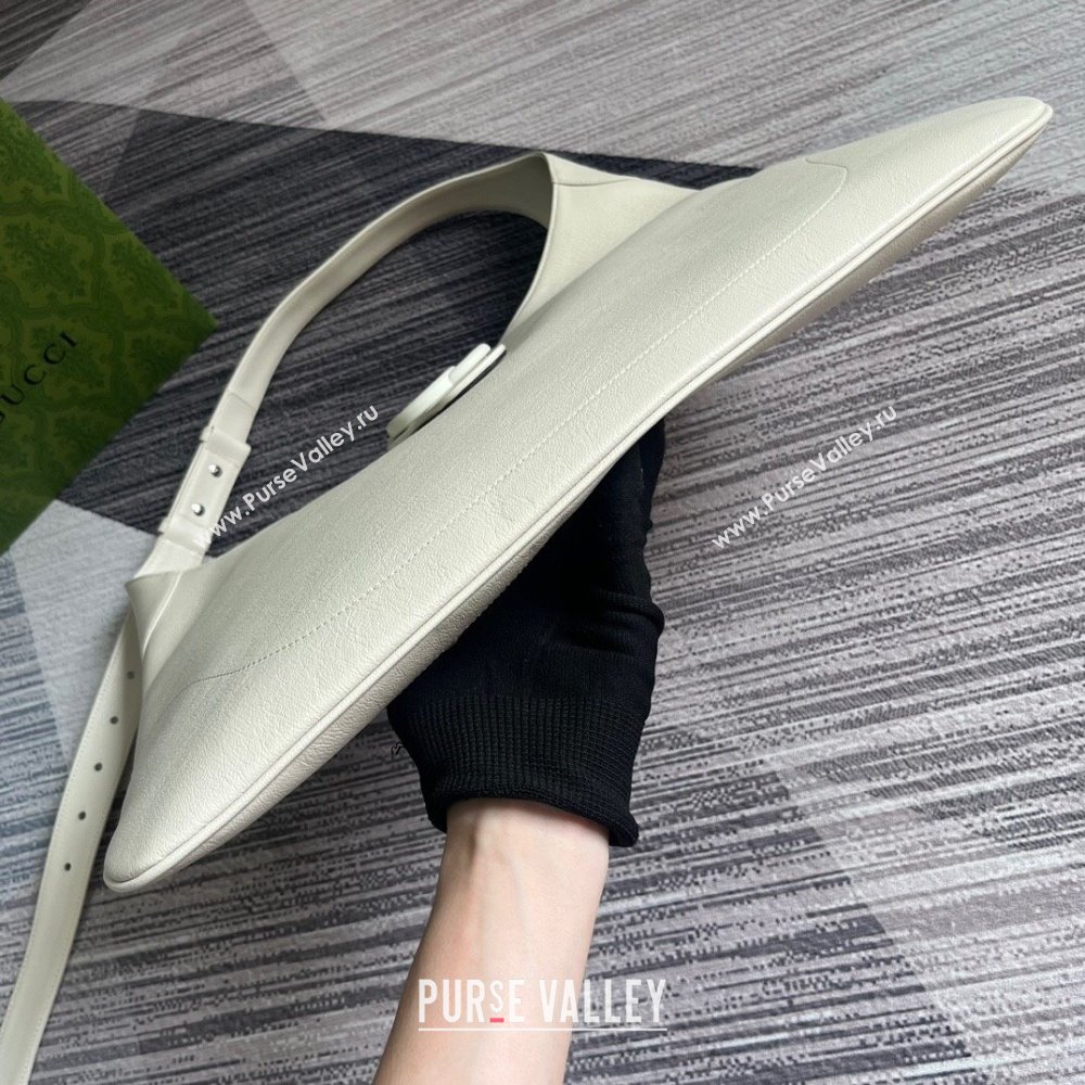 Gucci Aphrodite large shoulder bag 772483 leather White with Brass hardware 2024 (dlh-23122139)