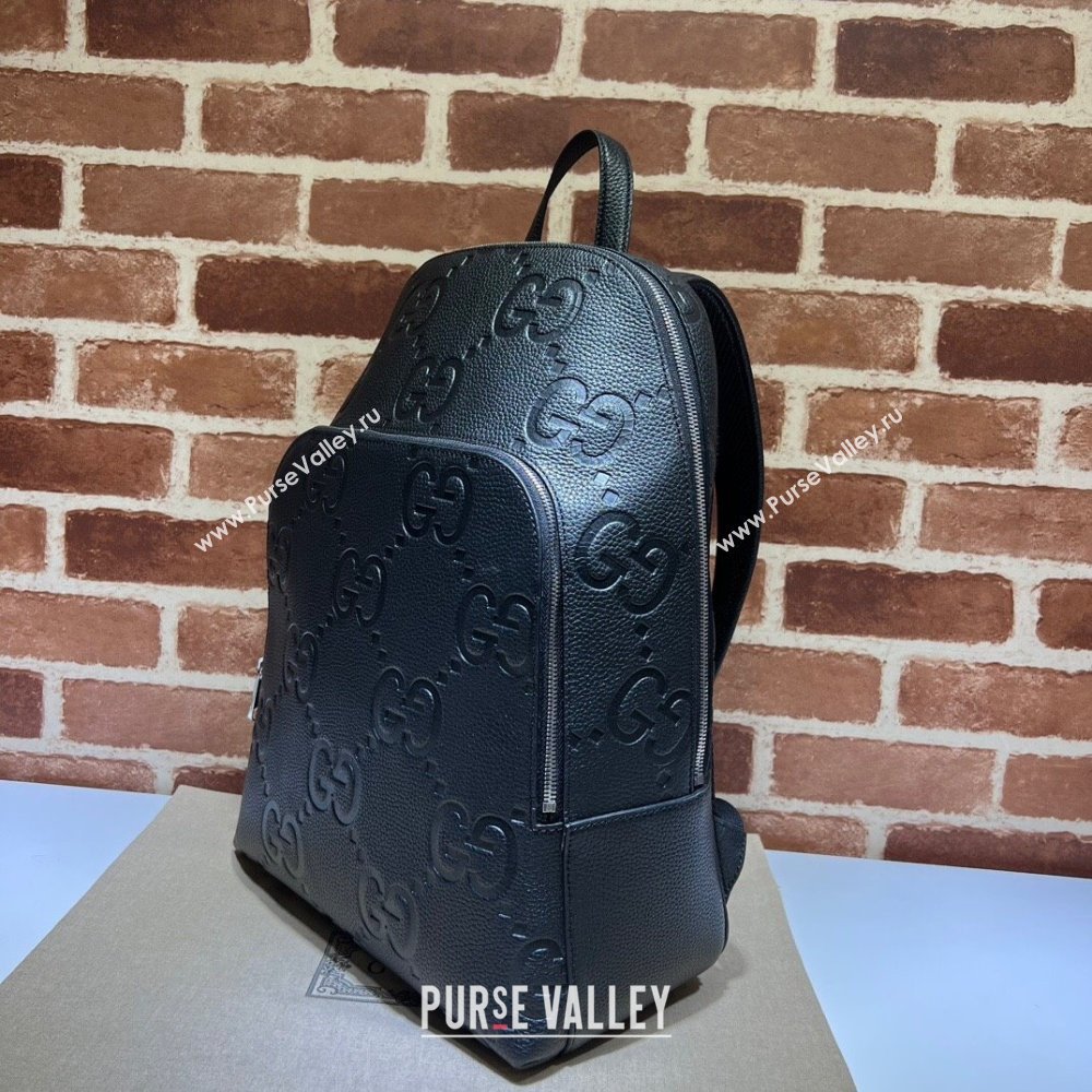Gucci Jumbo GG Leather Large backpack bag 766932 Black (dlh-23122214)