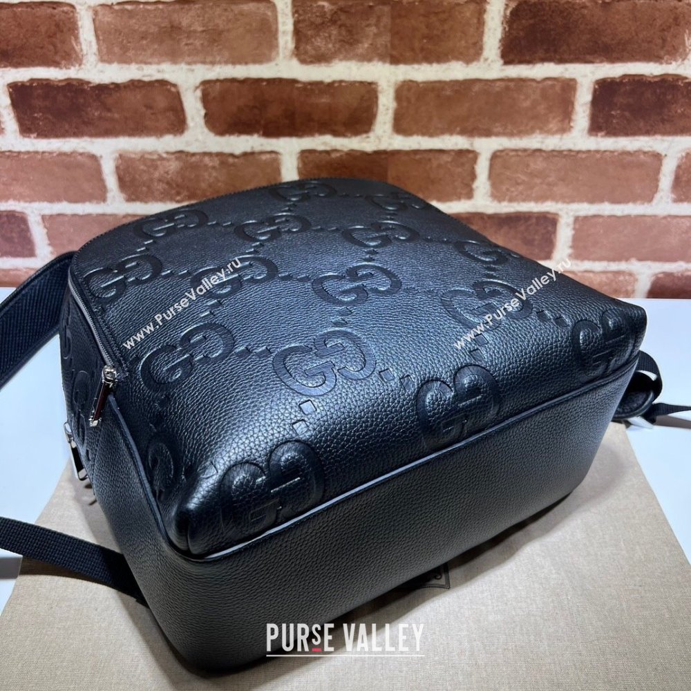 Gucci Jumbo GG Leather Large backpack bag 766932 Black (dlh-23122214)