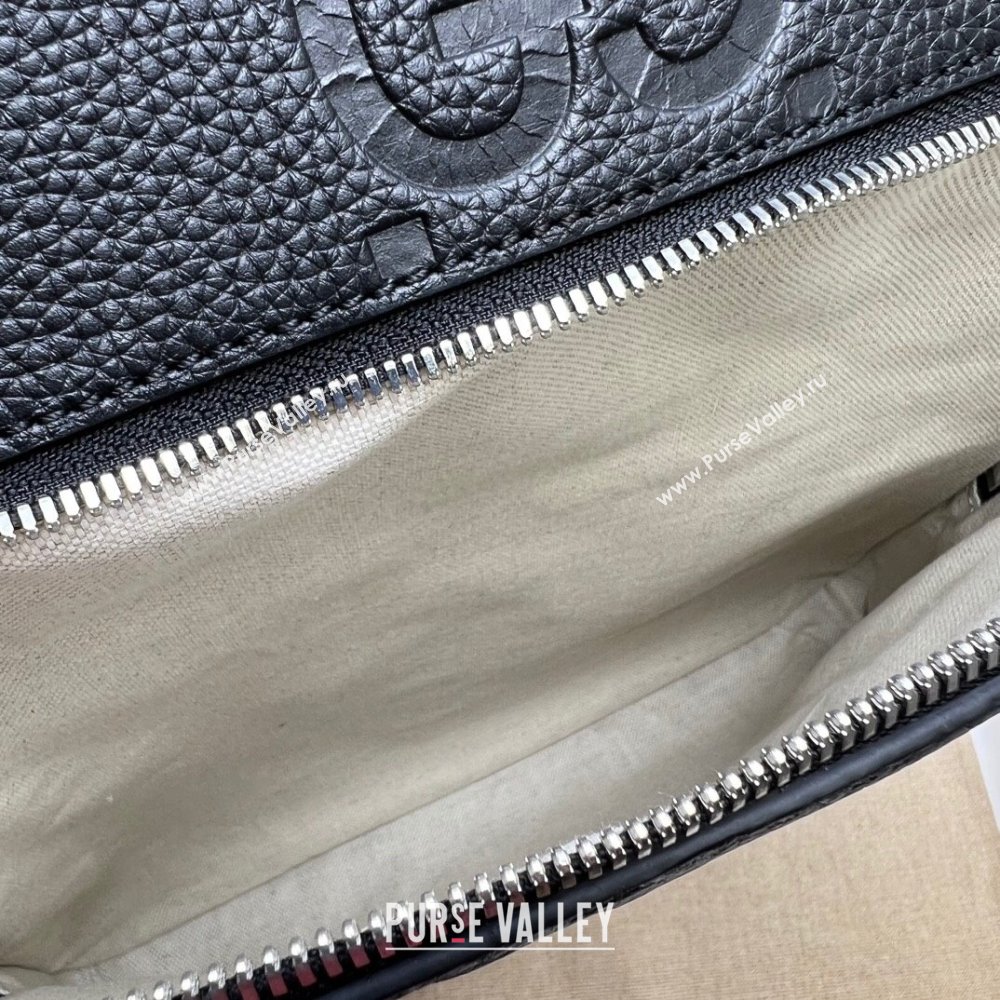 Gucci Jumbo GG Leather Large backpack bag 766932 Black (dlh-23122214)