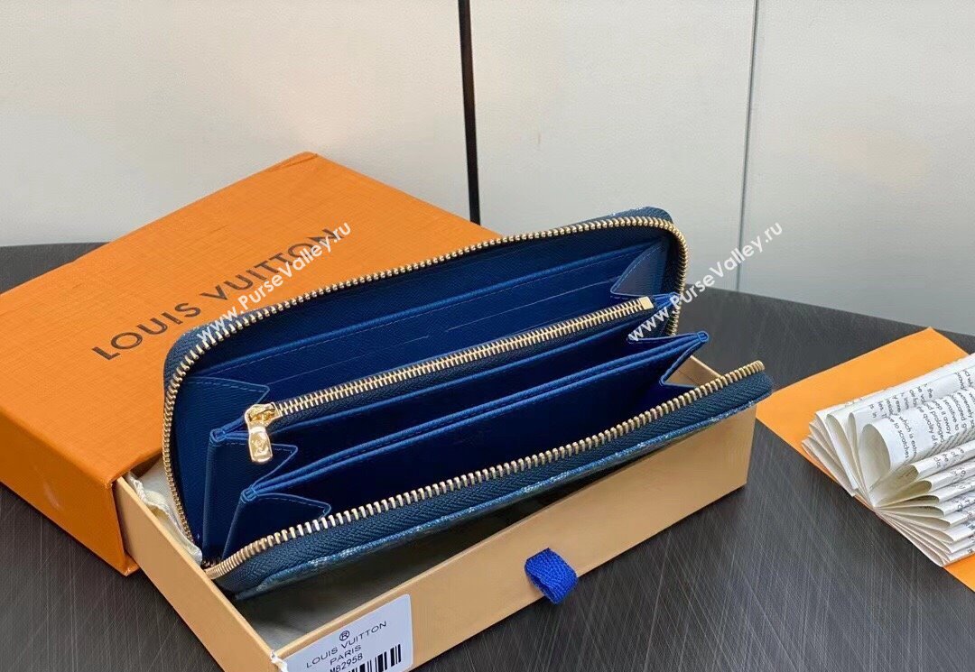 Louis Vuitton Monogram Denim Zippy Wallet M82958 2024 (kiki-23122574)