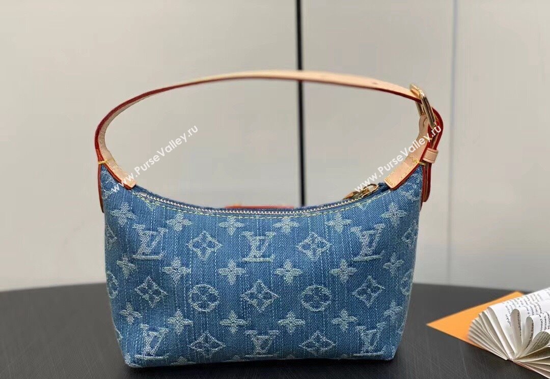 Louis Vuitton Monogram Denim Mini Moon Bag M82949 2024 (kiki-23122573)