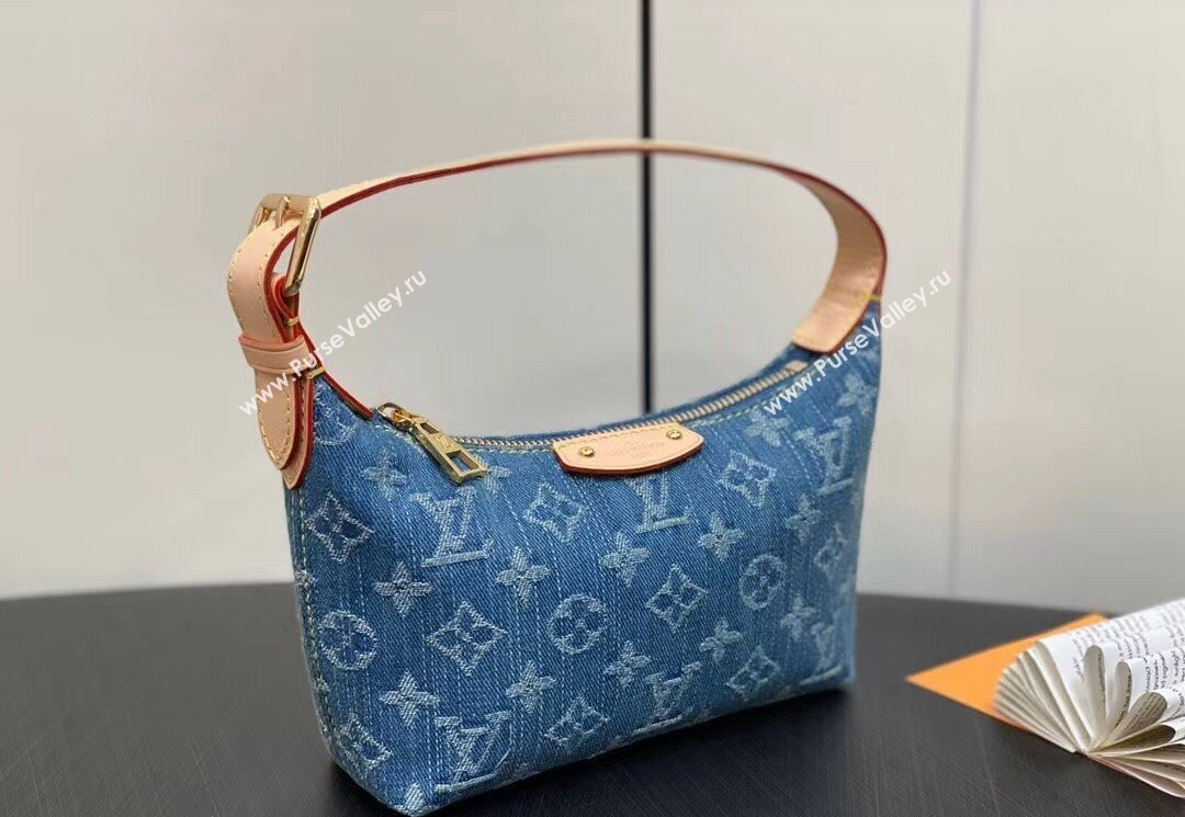 Louis Vuitton Monogram Denim Mini Moon Bag M82949 2024 (kiki-23122573)