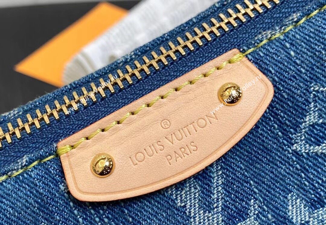 Louis Vuitton Monogram Denim Mini Moon Bag M82949 2024 (kiki-23122573)