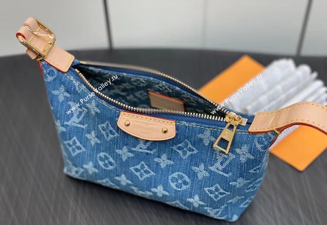 Louis Vuitton Monogram Denim Mini Moon Bag M82949 2024 (kiki-23122573)