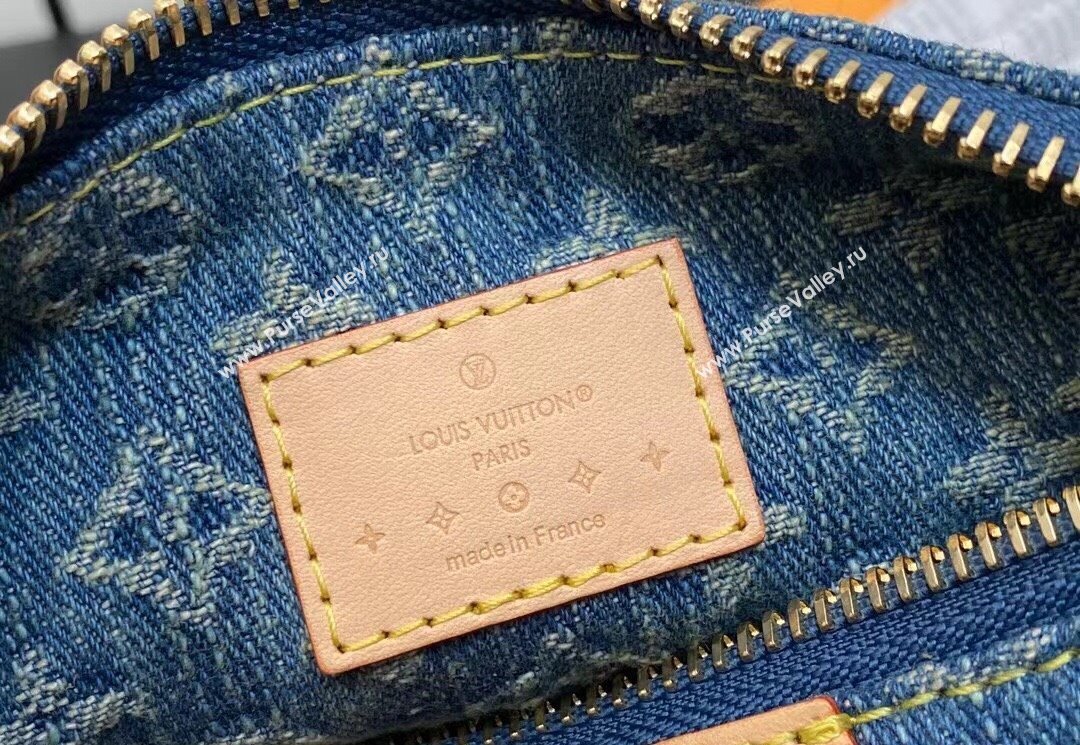 Louis Vuitton Monogram Denim Mini Moon Bag M82949 2024 (kiki-23122573)