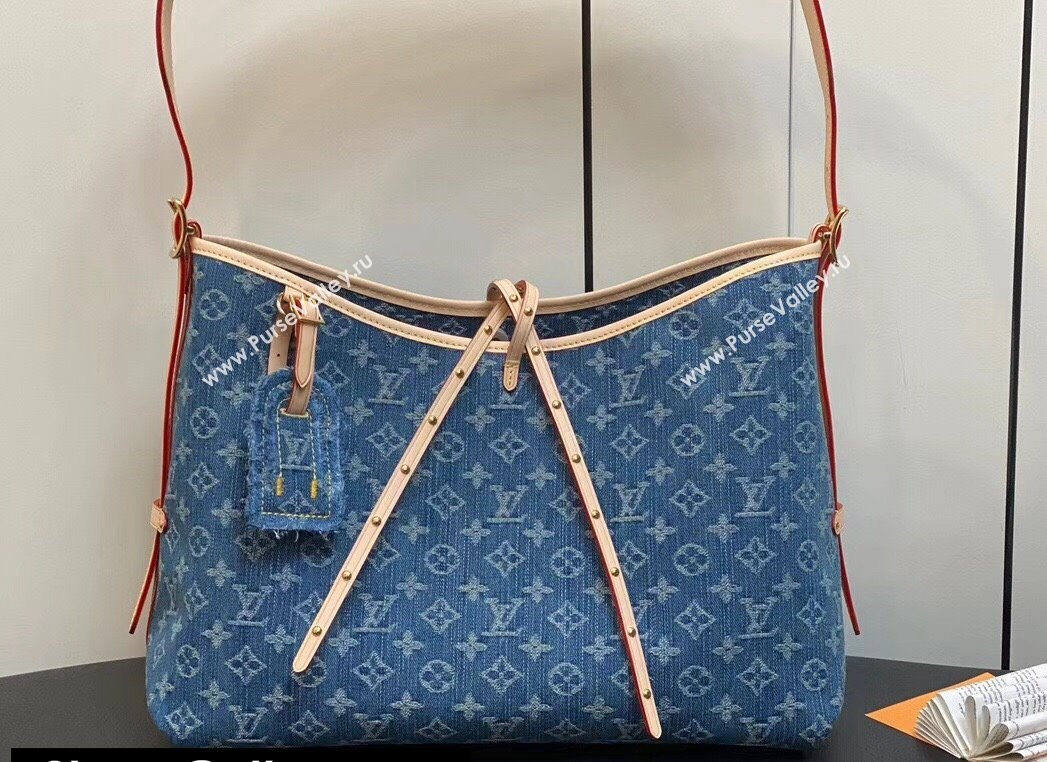 Louis Vuitton Monogram Denim Carry All Bag M46855 2024 (kiki-23122572)