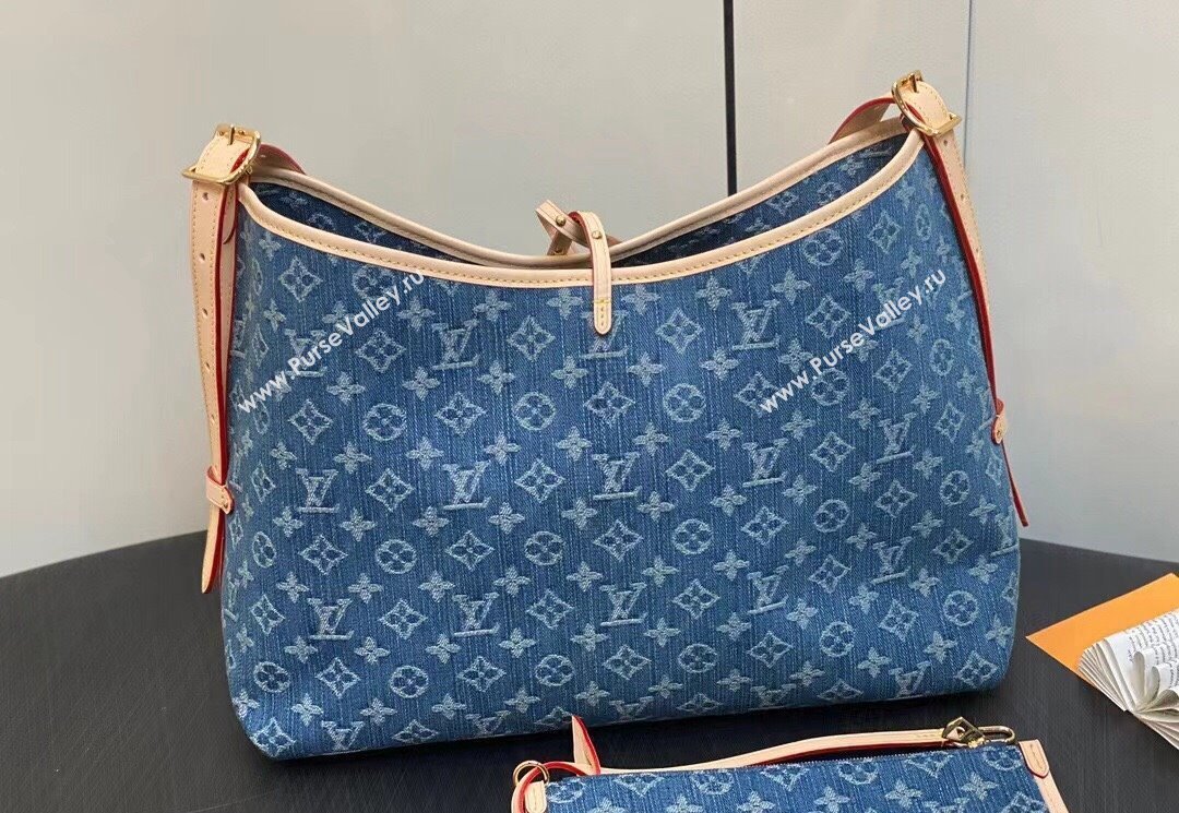 Louis Vuitton Monogram Denim Carry All Bag M46855 2024 (kiki-23122572)