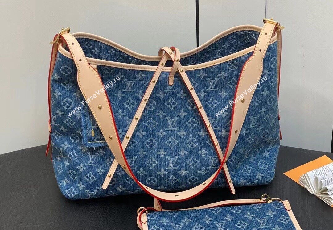 Louis Vuitton Monogram Denim Carry All Bag M46855 2024 (kiki-23122572)