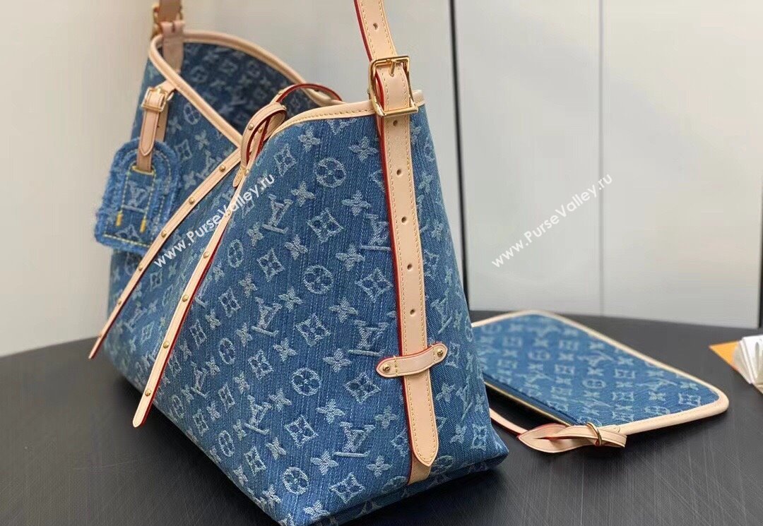 Louis Vuitton Monogram Denim Carry All Bag M46855 2024 (kiki-23122572)