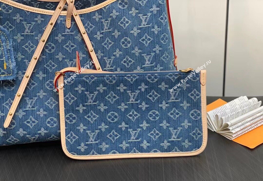 Louis Vuitton Monogram Denim Carry All Bag M46855 2024 (kiki-23122572)