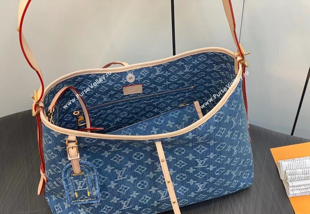 Louis Vuitton Monogram Denim Carry All Bag M46855 2024 (kiki-23122572)