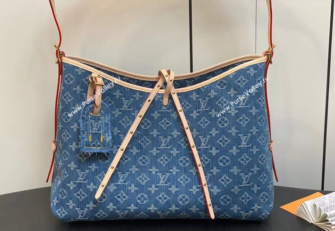 Louis Vuitton Monogram Denim Carry All Bag M46855 2024 (kiki-23122572)
