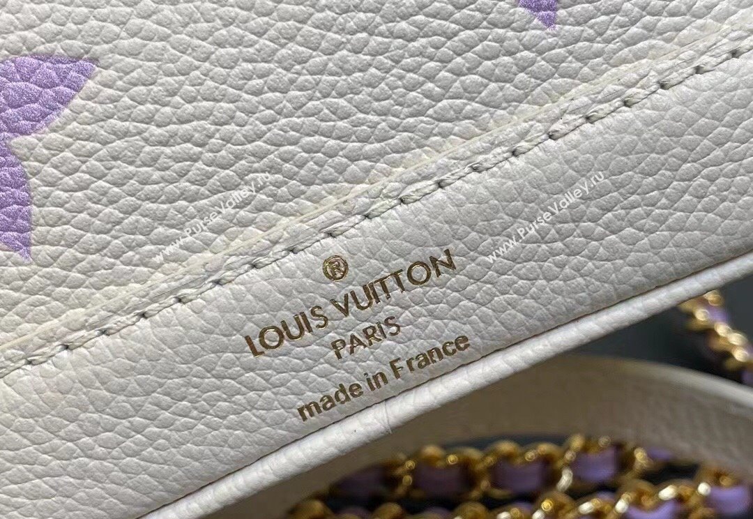 Louis Vuitton Monogram Empreinte leather Nano Noé Bag M82933 creamy/Purple 2024 (kiki-23122319)