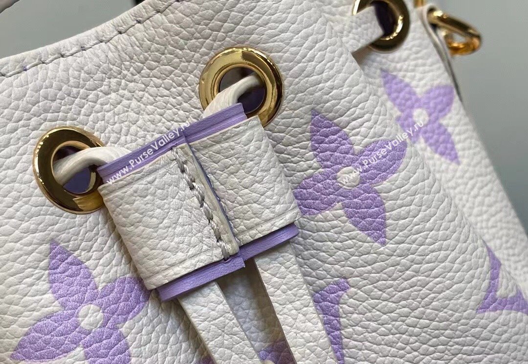 Louis Vuitton Monogram Empreinte leather Nano Noé Bag M82933 creamy/Purple 2024 (kiki-23122319)