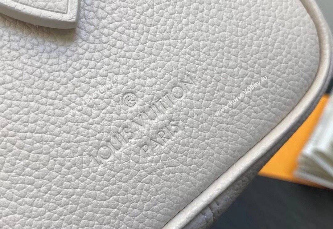 Louis Vuitton Monogram Empreinte leather Speedy Bandoulière 20 Bag M46397 creamy/Blue 2024 (kiki-23122318)