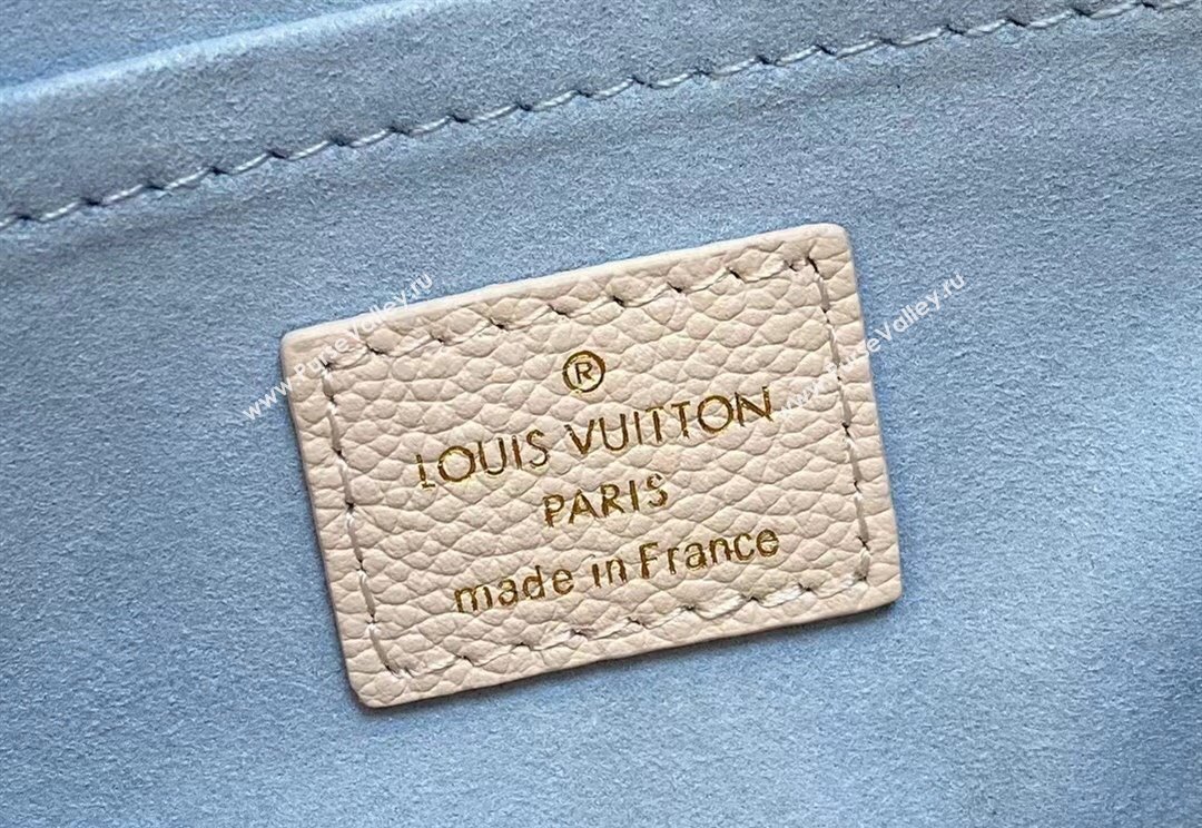 Louis Vuitton Monogram Empreinte leather Speedy Bandoulière 20 Bag M46397 creamy/Blue 2024 (kiki-23122318)
