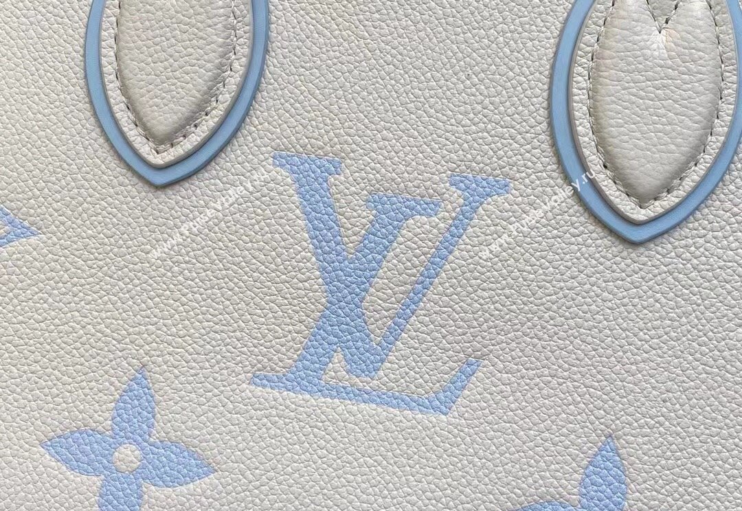 Louis Vuitton Monogram Empreinte leather OnTheGo PM Bag M45653 creamy/Blue 2024 (kiki-23122317)