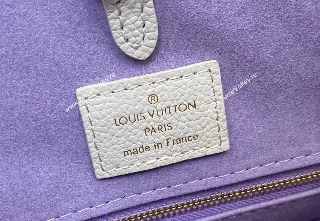 Louis Vuitton Monogram Empreinte leather OnTheGo MM Bag M23937 creamy/Purple 2024 (kiki-23122316)