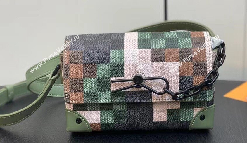 Louis Vuitton Canvas Steamer Messenger Bag M83172 Green 2024 (kiki-23122301)