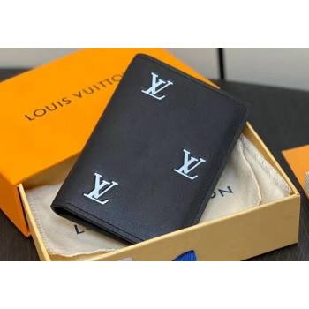 Louis Vuitton Leather Pocket Organizer LV Blason M83192 Black (kiki-23122567)