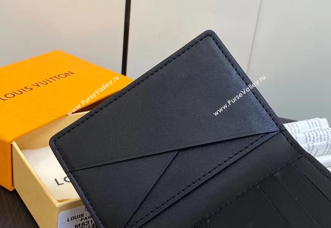 Louis Vuitton Leather Pocket Organizer LV Blason M83192 Black (kiki-23122567)