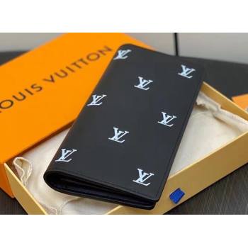 Louis Vuitton Leather Brazza Wallet LV Blason M83190 Black (kiki-23122566)