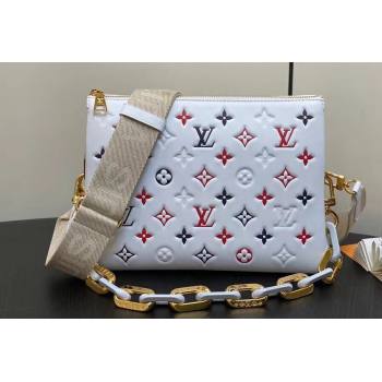 Louis Vuitton Lambskin Coussin PM Bag M23466 White 2024 (kiki-23122313)