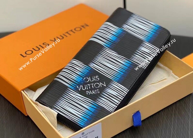 Louis Vuitton Damier Rush Epi XL Leather Zippy Wallet Vertical M82820 Blue Moon 2024 (kiki-23122563)