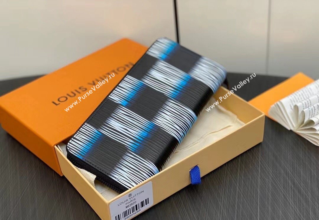 Louis Vuitton Damier Rush Epi XL Leather Zippy Wallet Vertical M82820 Blue Moon 2024 (kiki-23122563)