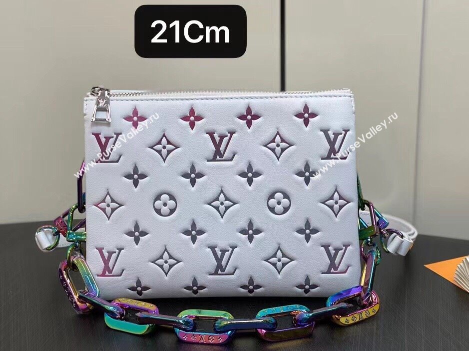 Louis Vuitton Lambskin Coussin BB Bag M23617 LV Ski Gray 2024 (kiki-23122315)