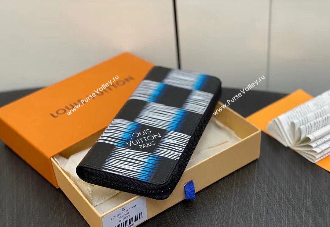 Louis Vuitton Damier Rush Epi XL Leather Zippy Wallet Vertical M82820 Blue Moon 2024 (kiki-23122563)