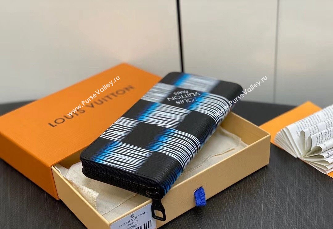 Louis Vuitton Damier Rush Epi XL Leather Zippy Wallet Vertical M82820 Blue Moon 2024 (kiki-23122563)