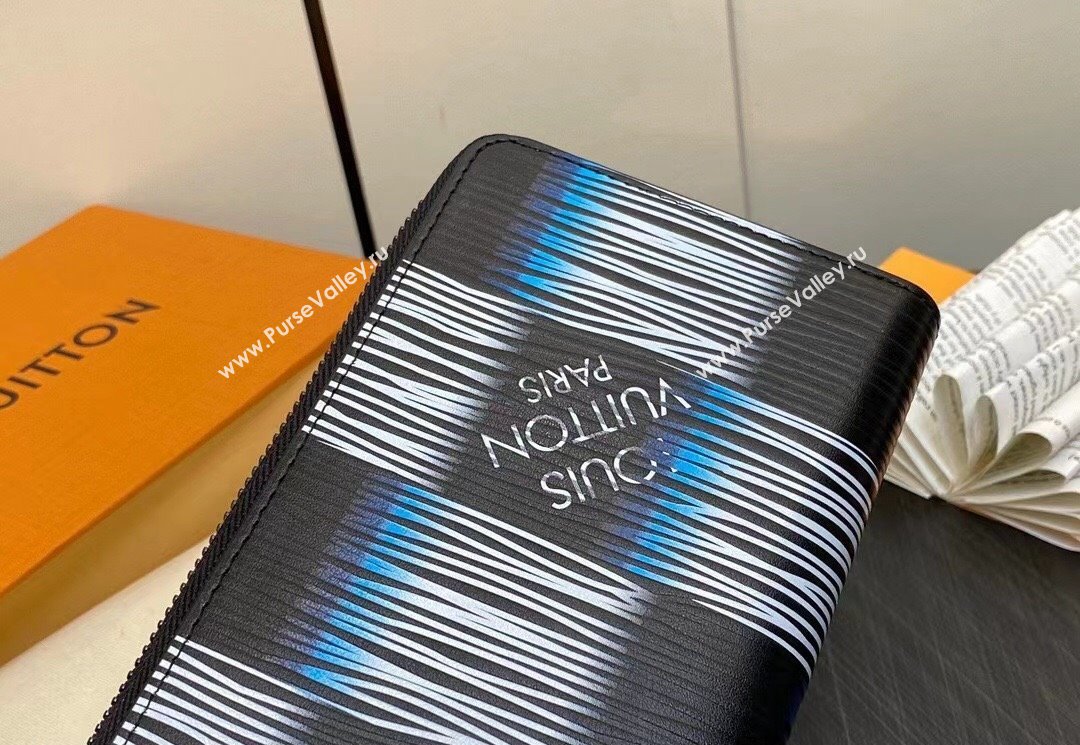 Louis Vuitton Damier Rush Epi XL Leather Zippy Wallet Vertical M82820 Blue Moon 2024 (kiki-23122563)