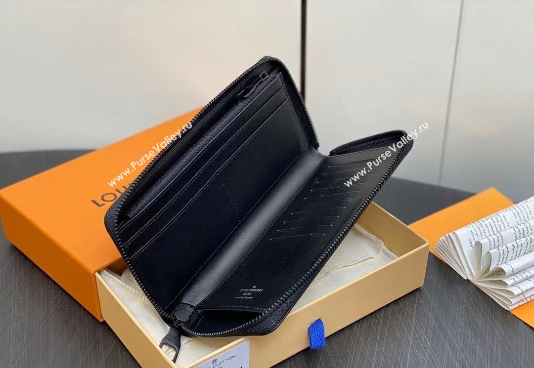 Louis Vuitton Damier Rush Epi XL Leather Zippy Wallet Vertical M82820 Blue Moon 2024 (kiki-23122563)