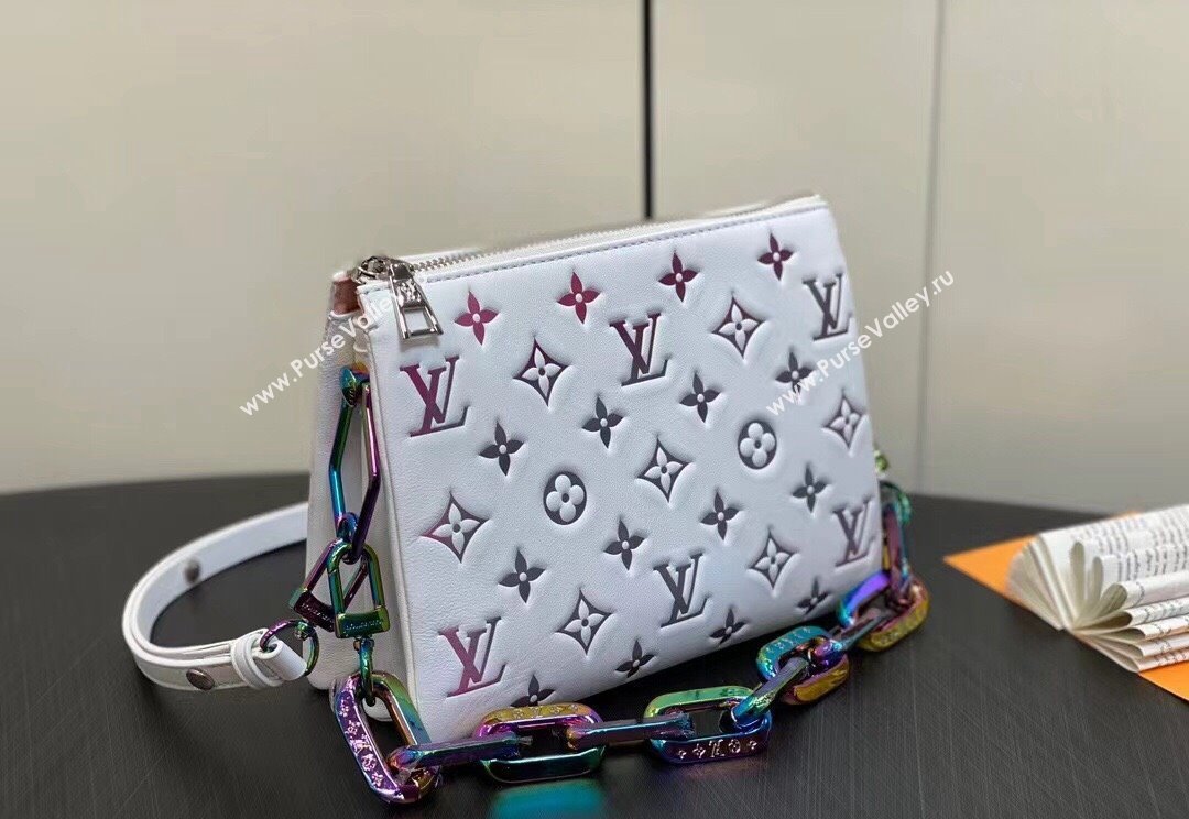 Louis Vuitton Lambskin Coussin BB Bag M23617 LV Ski Gray 2024 (kiki-23122315)