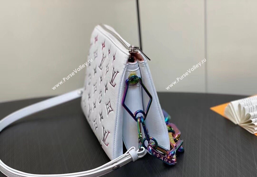 Louis Vuitton Lambskin Coussin BB Bag M23617 LV Ski Gray 2024 (kiki-23122315)