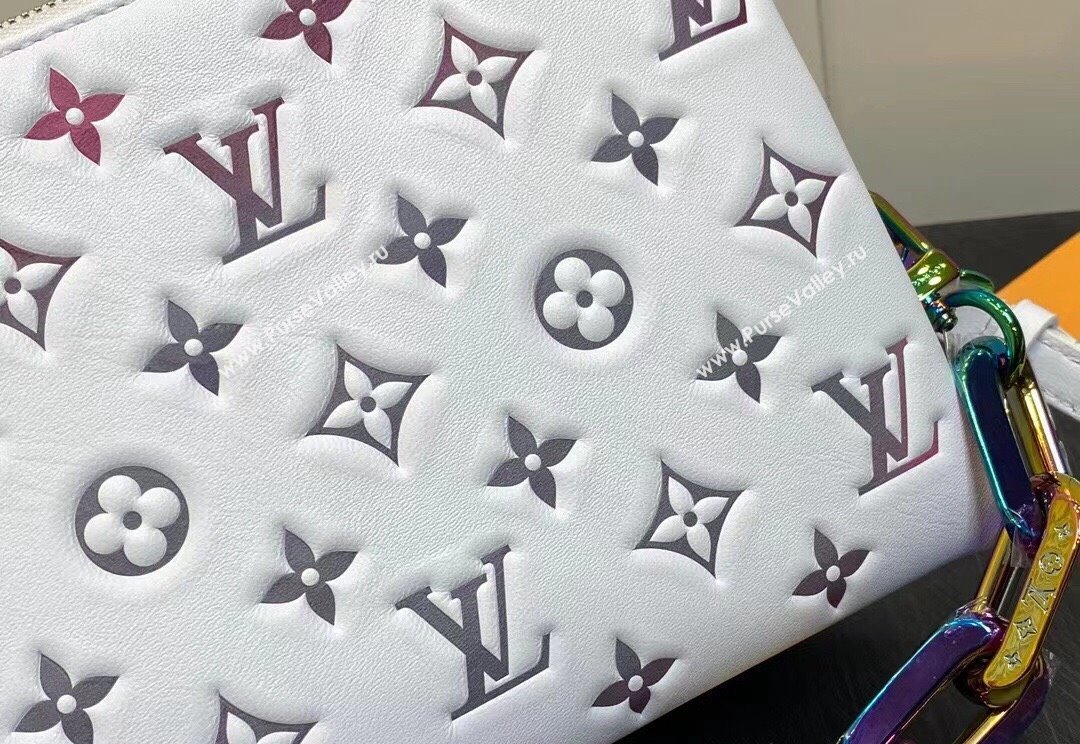 Louis Vuitton Lambskin Coussin BB Bag M23617 LV Ski Gray 2024 (kiki-23122315)