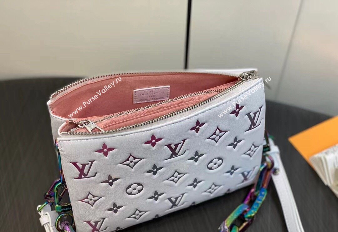 Louis Vuitton Lambskin Coussin BB Bag M23617 LV Ski Gray 2024 (kiki-23122315)