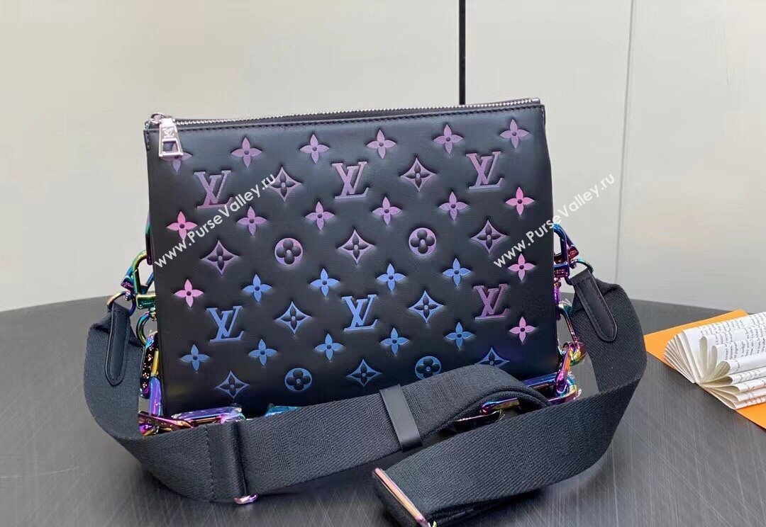 Louis Vuitton Lambskin Coussin PM Bag M23618 LV Ski Black 2024 (kiki-23122314)