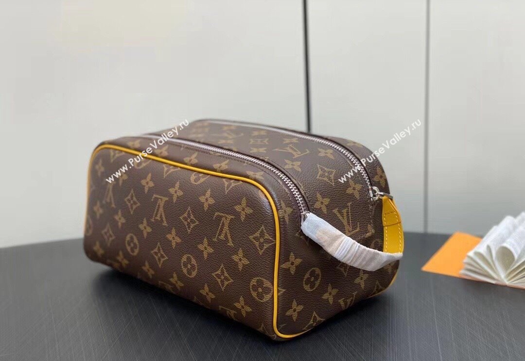 Louis Vuitton Monogram canvas Dopp Kit Toilet Pouch Bag M46764 Yellow 2024 (kiki-23122308)
