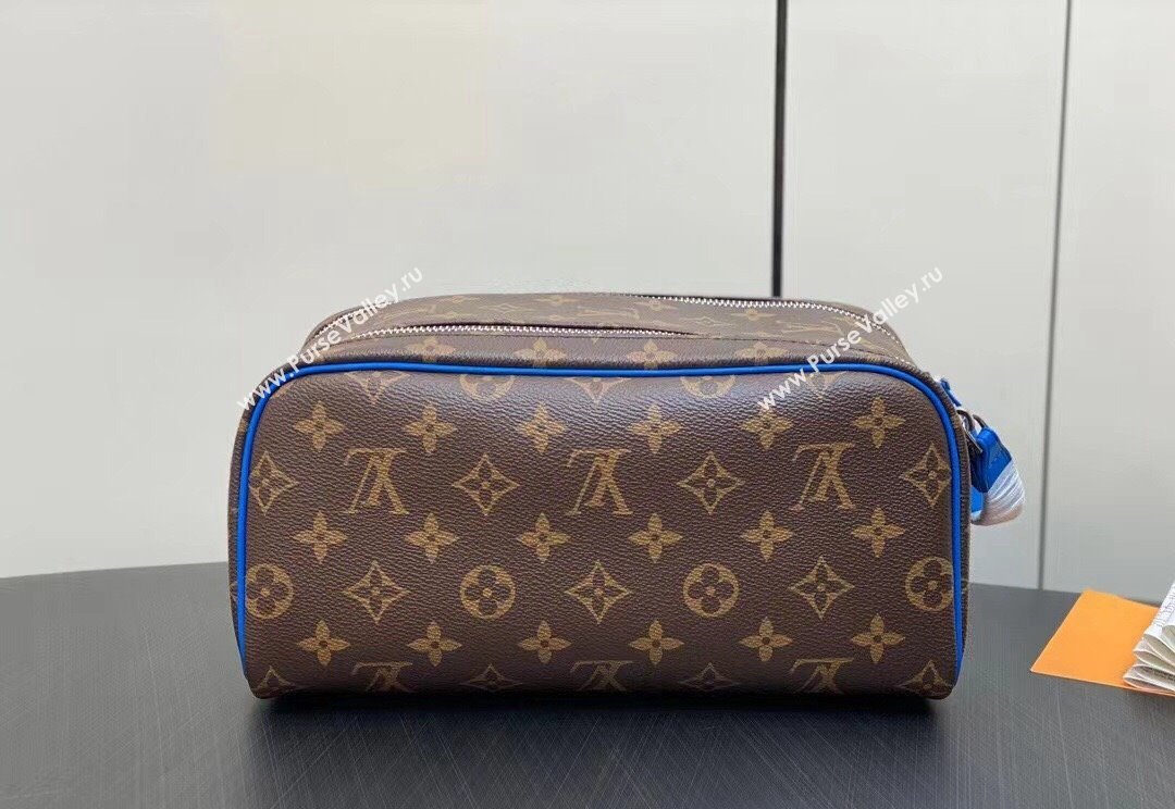 Louis Vuitton Monogram canvas Dopp Kit Toilet Pouch Bag M46763 Blue 2024 (kiki-23122310)