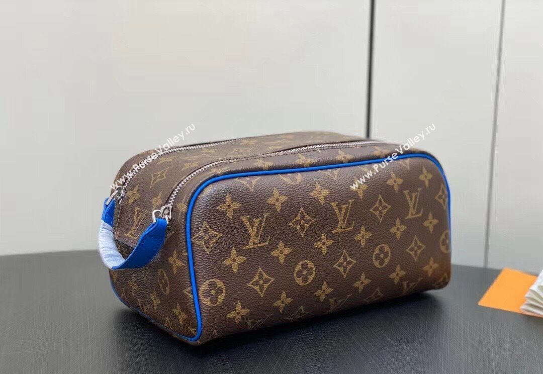 Louis Vuitton Monogram canvas Dopp Kit Toilet Pouch Bag M46763 Blue 2024 (kiki-23122310)