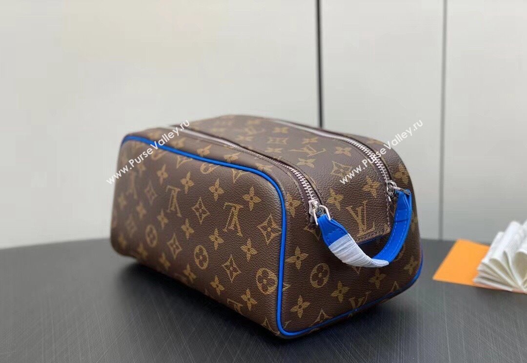 Louis Vuitton Monogram canvas Dopp Kit Toilet Pouch Bag M46763 Blue 2024 (kiki-23122310)