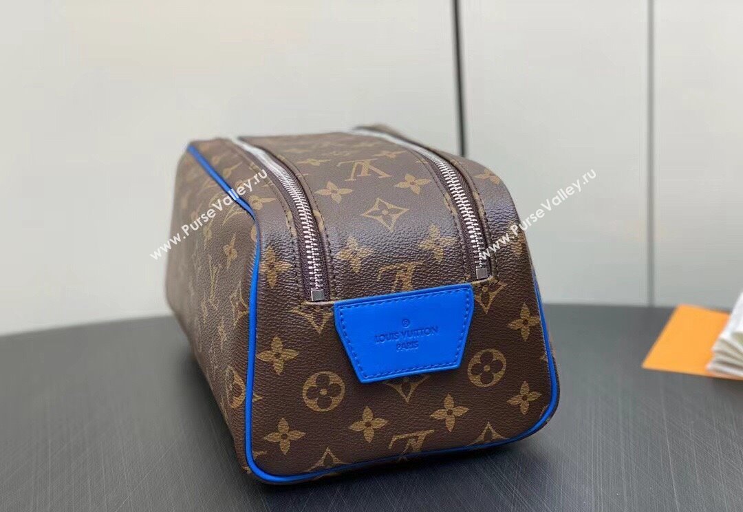Louis Vuitton Monogram canvas Dopp Kit Toilet Pouch Bag M46763 Blue 2024 (kiki-23122310)