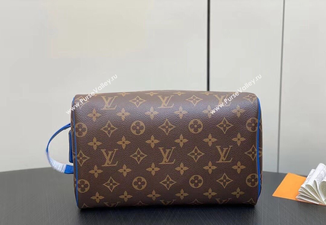 Louis Vuitton Monogram canvas Dopp Kit Toilet Pouch Bag M46763 Blue 2024 (kiki-23122310)